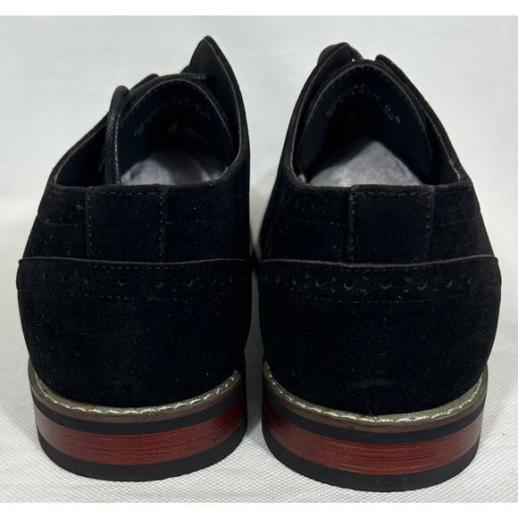 NEW Mofri Men’s Black Suede Oxford Dress Shoes Size 9.5 with Box